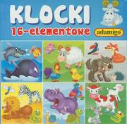 Opakowanie Klocki 16 elementowe błękitne