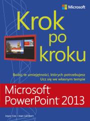 Microsoft PowerPoint 2013. Krok po kroku. Autor: Joan Lambert, Joyce Cox. Dadada.pl Okładka książki Microsoft PowerPoint 2013. Krok po kroku