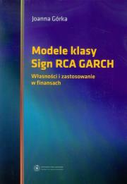 Okładka książki Modele klasy Sign RCA GARCH