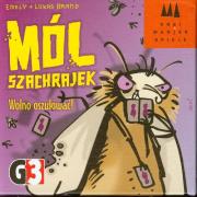 Mól szachrajek. Autor: Brand Emely, Brand Lukas. Dadada.pl Okładka książki Mól szachrajek