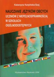 Okładka książki Nauczanie języków obcych uczniów z niepełnosprawnością w szkołach ogólnodostępnych