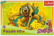 Okładka książki Puzzle 60 Scooby-Doo Bieg do kosza TREFL