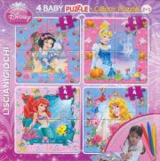 Opakowanie Puzzle Baby 4 Disney Księżniczki + mazaki