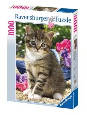 Okładka książki Puzzle Kotek w ogrodzie 1000