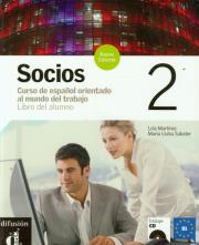 Socios 2 podręcznik + CD. Autor: Martinez Lola, Sabater Maria Lluisa. Dadada.pl Okładka książki Socios 2 podręcznik + CD