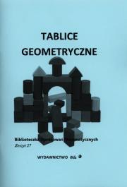 Tablice geometryczne. Autor: Regel Wiesława. Dadada.pl Okładka książki Tablice geometryczne