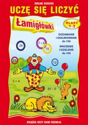 Uczę się liczyć klasy 1-3. Łamigłówki. Autor: Guzowska Beata. Dadada.pl Okładka książki Uczę się liczyć klasy 1-3. Łamigłówki