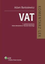 VAT Komentarz. Autor: Bartosiewicz Adam. Dadada.pl Okładka książki VAT Komentarz
