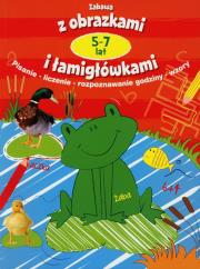Okładka książki Zabawa z obrazkami i łamigłówkami 5-7 l. czerwona