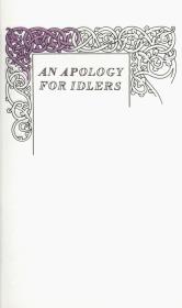An Apology for Idlers. Autor: Robert Louis Stevenson. Dadada.pl Okładka książki An Apology for Idlers