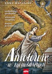 Aniołowie w życiu swiętych. Autor: Anna Matusiak. Dadada.pl Okładka książki Aniołowie w życiu swiętych