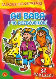Okładka książki Bajkowe kolorowanki. Ali Baba i 40 rozbójn. ALEX