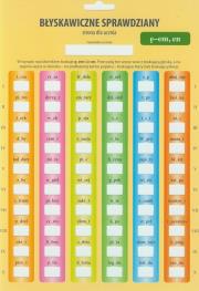 Opakowanie Błyskawiczne sprawdziany ę - em, en