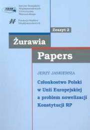 Okładka książki Członkostwo  Polski w Unii Europejskiej a problem nowelizacji Konstytucji RP