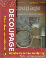 Decoupage Zestaw kreatywny. Autor: Bojrakowska-Przeniosło Agnieszka. Dadada.pl Okładka książki Decoupage Zestaw kreatywny
