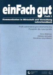 Okładka książki ein Fach gut 1 Profil administracyjno-ekonomiczny Poradnik dla nauczyciela
