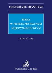 Okładka książki Firma w prawie prywatnym międzynarodowym