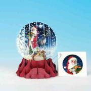 Opakowanie Kartki 3D Father Christmas Snow Globe