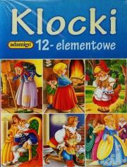 Opakowanie Klocki 12 elementowe bajkowe postacie niebieski