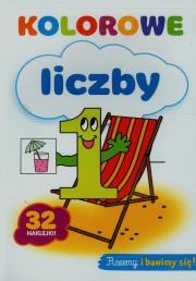 Kolorowe liczby Piszemy i bawimy się. Autor: Wydawnictwo Wilga. Dadada.pl Okładka książki Kolorowe liczby Piszemy i bawimy się