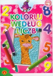 Koloruj według liczb 2 ALEX. Autor: paraca zbiorowa. Dadada.pl Okładka książki Koloruj według liczb 2 ALEX