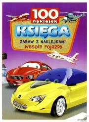 Okładka książki Księga zabaw z naklejkami. Wesołe pojazdy