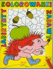 Okładka książki Labirynty kolorowanki zabawy - jeż DELTA