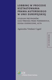 Okładka książki Lobbing w procesie kształtowania prawa autorskiego w Unii Europejskiej