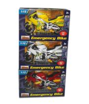 Opakowanie Motocykl ratunkowu z dźwiękiem żółty 1:12 + Wheelie
