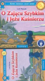 O Zającu Szybkim i Jeżu Kuśnierzu + CD. Autor: Lech Tkaczyk. Dadada.pl Okładka książki O Zającu Szybkim i Jeżu Kuśnierzu + CD