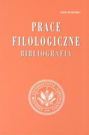 Opakowanie Prace filologiczne Bibliografia