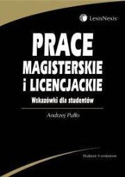 Okładka książki Prace magisterskie i licencjackie. Wskazówki dla studentów