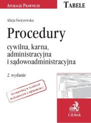Okładka książki Procedury: cywilna, karna, administracyjna i sądowoadministracyjna