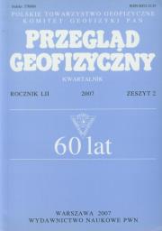 Opakowanie Przegląd Geofizyczny Rocznik LII 2007 Zeszyt 2