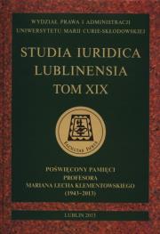 Opakowanie Studia Iuridica Lublinensia Tom XIX