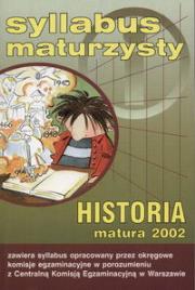 Opakowanie Syllabus maturzysty   Historia, matura 2002