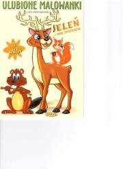 Ulubione malowanki - Jeleń i inne zwierzęta. Autor: Ernest Błędowski (ilustr.). Dadada.pl Okładka książki Ulubione malowanki - Jeleń i inne zwierzęta