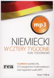 W 4 tygodnie  niemiecki biały mp3 REA. Autor: Hilde Rausch-Dyjas, Wolski Przemysław. Dadada.pl Okładka książki W 4 tygodnie  niemiecki biały mp3 REA