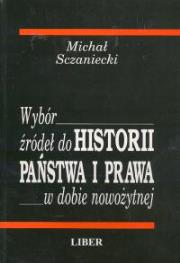 Okładka książki Wybór źródeł do Historii państwa i prawa