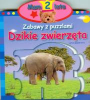 Zabawy z puzzlami. Dzikie zwierzęta. Autor: Boumans Lieve. Dadada.pl Okładka książki Zabawy z puzzlami. Dzikie zwierzęta