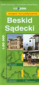 Beskid Sądecki mapaturystyczna 1:80 000. Autor: Opracowanie zbiorowe. Dadada.pl Okładka książki Beskid Sądecki mapaturystyczna 1:80 000