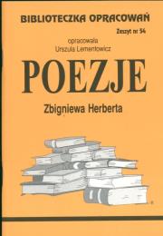 Biblioteczka opracowań nr 054 Poezje Herberta. Autor: Urszula Lementowicz. Dadada.pl Okładka książki Biblioteczka opracowań nr 054 Poezje Herberta