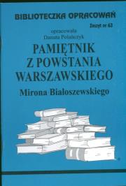 Biblioteczka opracowań nr 063 Pamiętnik z powst.... Autor: Danuta Polańczyk. Dadada.pl Okładka książki Biblioteczka opracowań nr 063 Pamiętnik z powst...