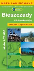 Bieszczady i bukovske vrchy Mapa turystyczna 1:70 000 laminowana. Autor: Opracowanie zbiorowe. Dadada.pl Okładka książki Bieszczady i bukovske vrchy Mapa turystyczna 1:70 000 laminowana