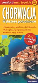 Chorwacja Wybrzeże połud 2w1 przewodnik i mapa. Wydawca: ExpressMap. Dadada.pl Opakowanie Chorwacja Wybrzeże połud 2w1 przewodnik i mapa