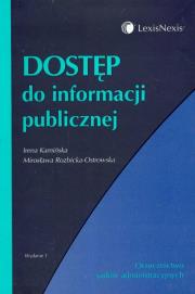Okładka książki Dostęp do informacji publicznej