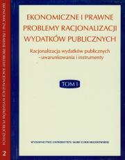 Opakowanie Ekonomiczne i prawne problemy racjonalizacji wydatków publicznych tom 1- 2