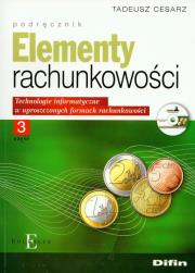 Okładka książki Elementy rachunkowości cz.3 DIFIN