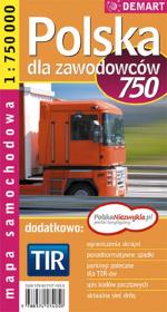 Okładka książki Mapa sam. POLSKA TIR 1:750 000 DEMART