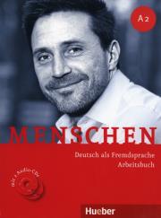 Menschen A2 Arbeitsbuch mit 2 CD. Autor: Breitsameter Anna, Glas-Peters Sabine, Pude Angela. Dadada.pl Okładka książki Menschen A2 Arbeitsbuch mit 2 CD
